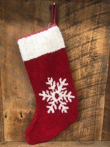 Cotton Knit Socking with Snowflake
