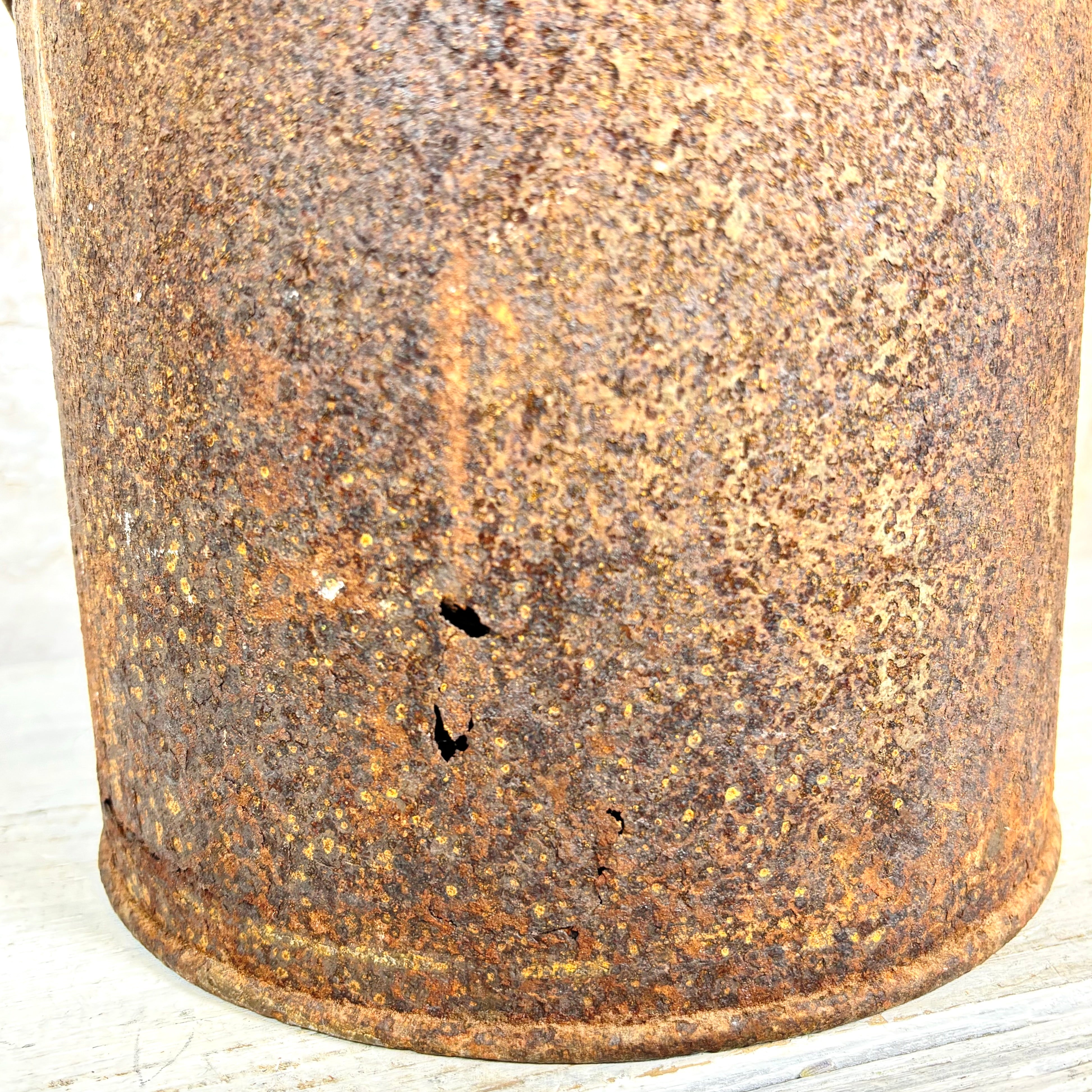 Vintage Metal Small Milk Can with Handles