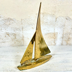 Vintage Brass Sailboat