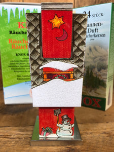 Red Smoker House with Incense Cone Set