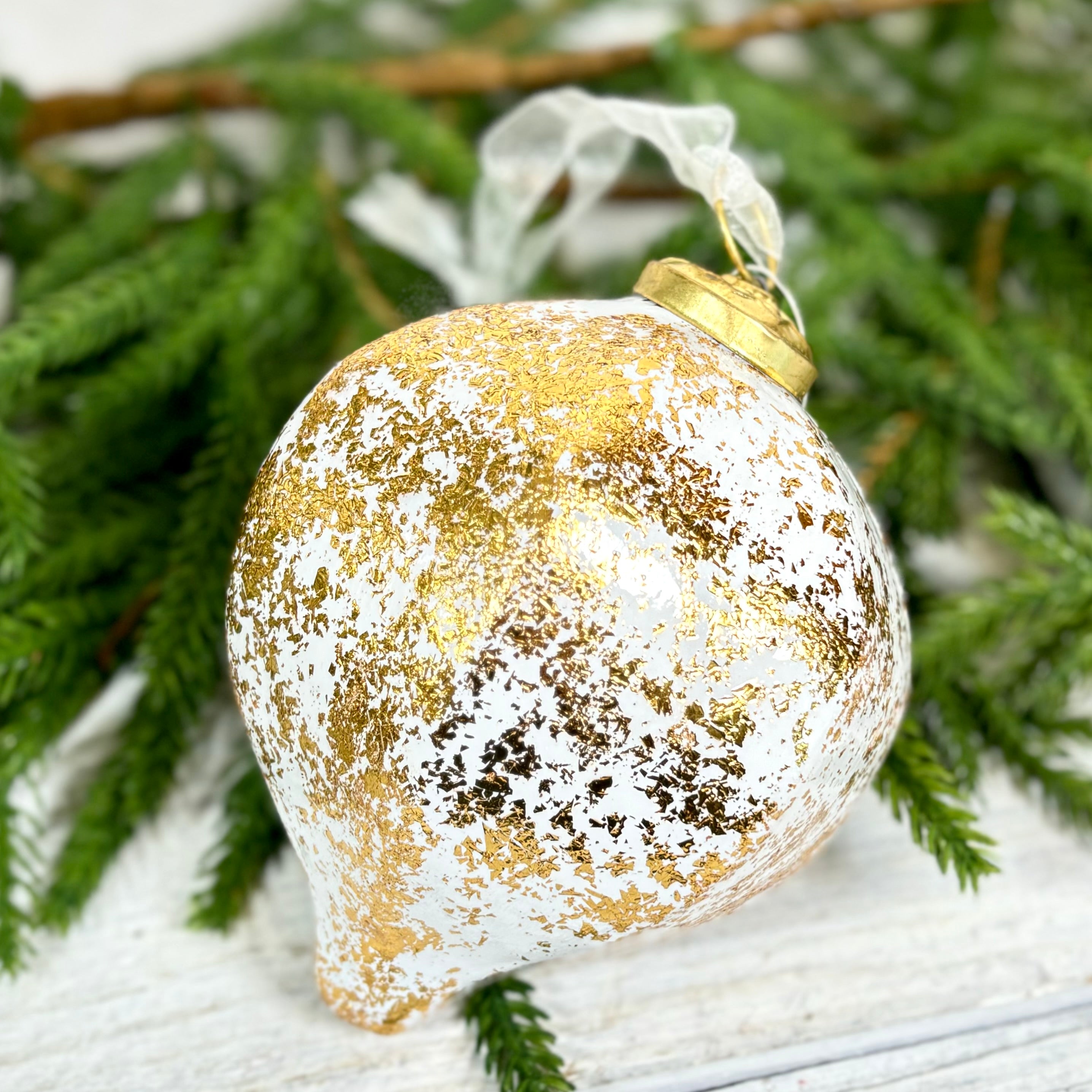 Mercury Glass Onion Ornament