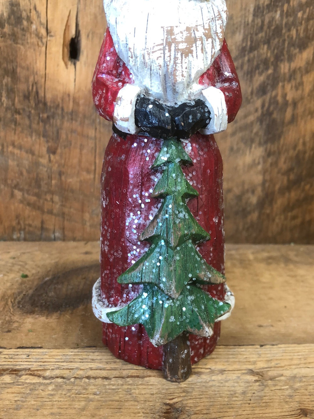 Resin Santa with Tree