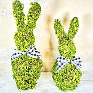 Mossed Twig Bunny with Ribbon Large