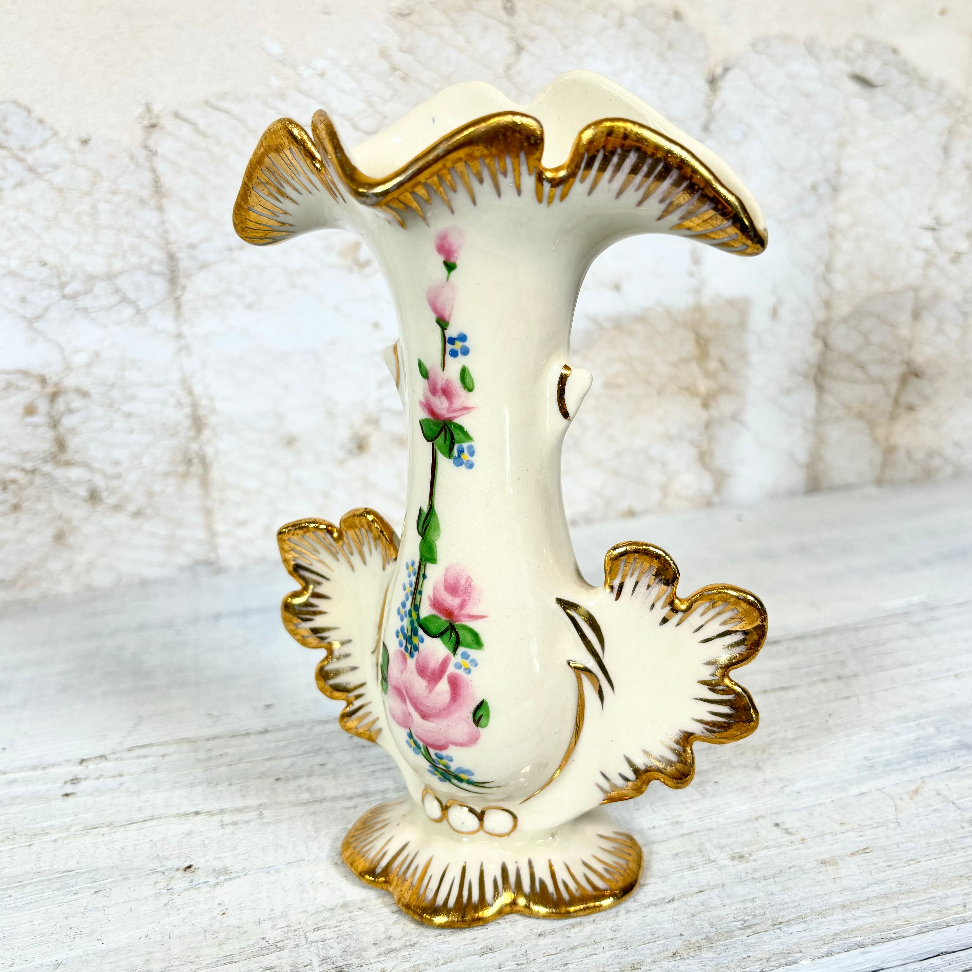 Vintage Goldra E. Palestine, Ohio Floral Vase