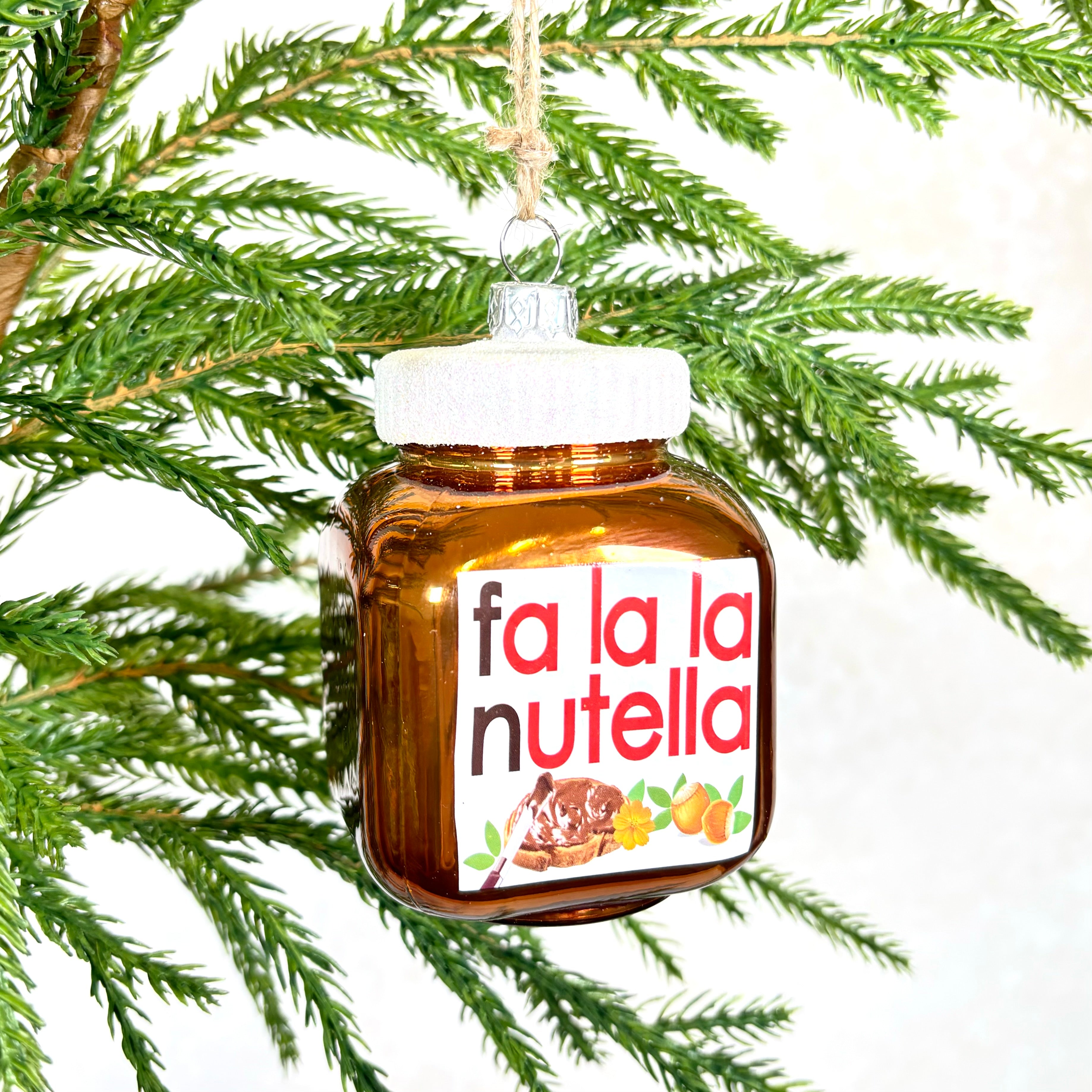 Fa La La Nutella Glass Ornament