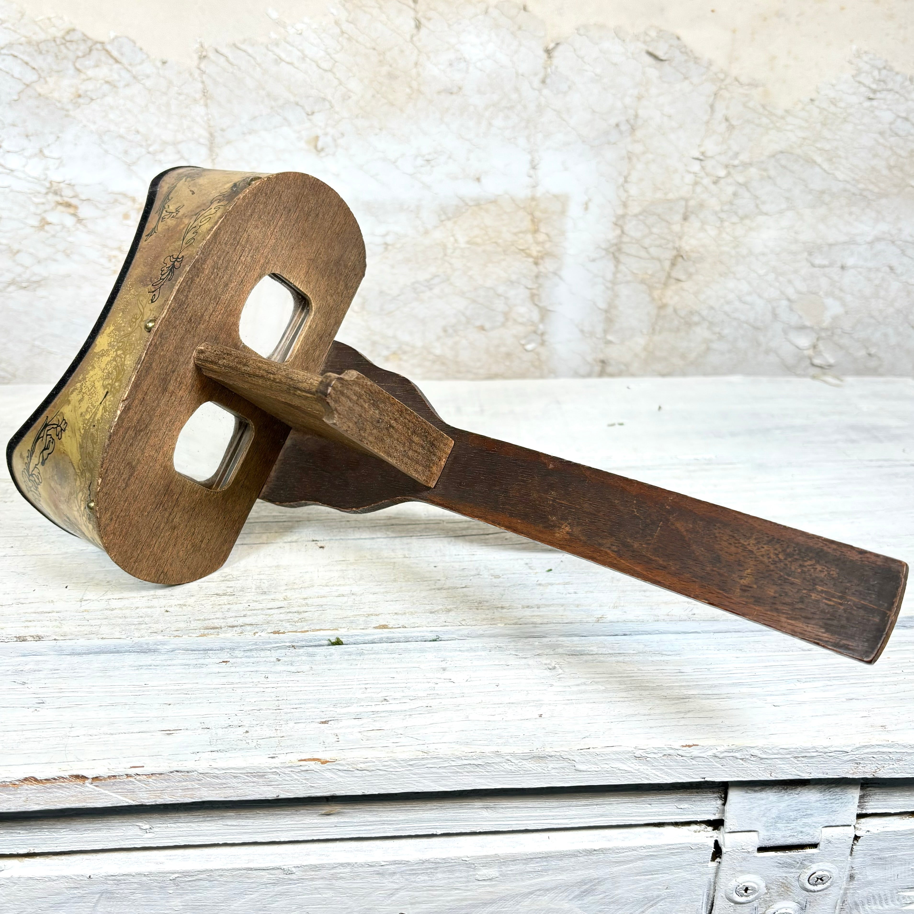 Early 1900's Antique Brass Wooden Stereoscope Viewer