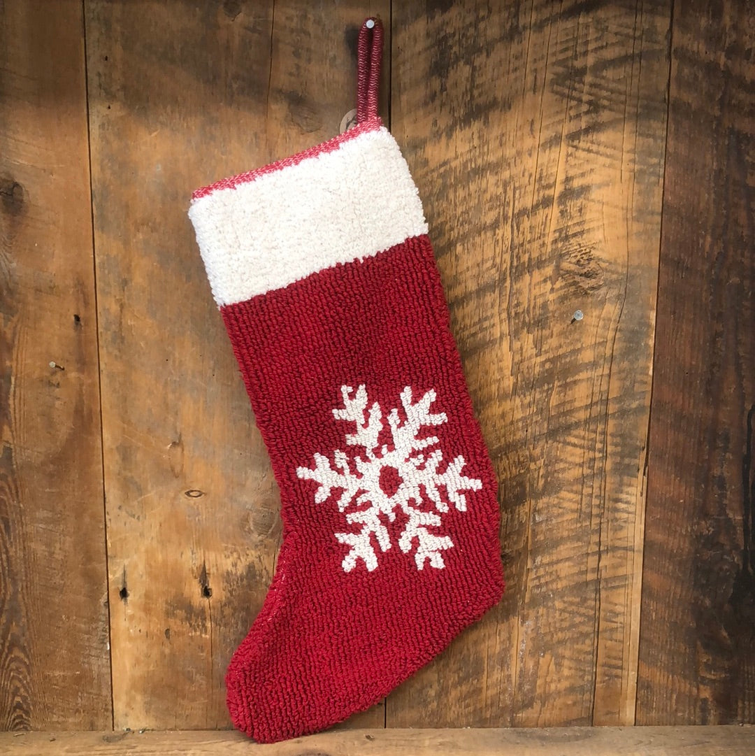 Cotton Knit Socking with Snowflake