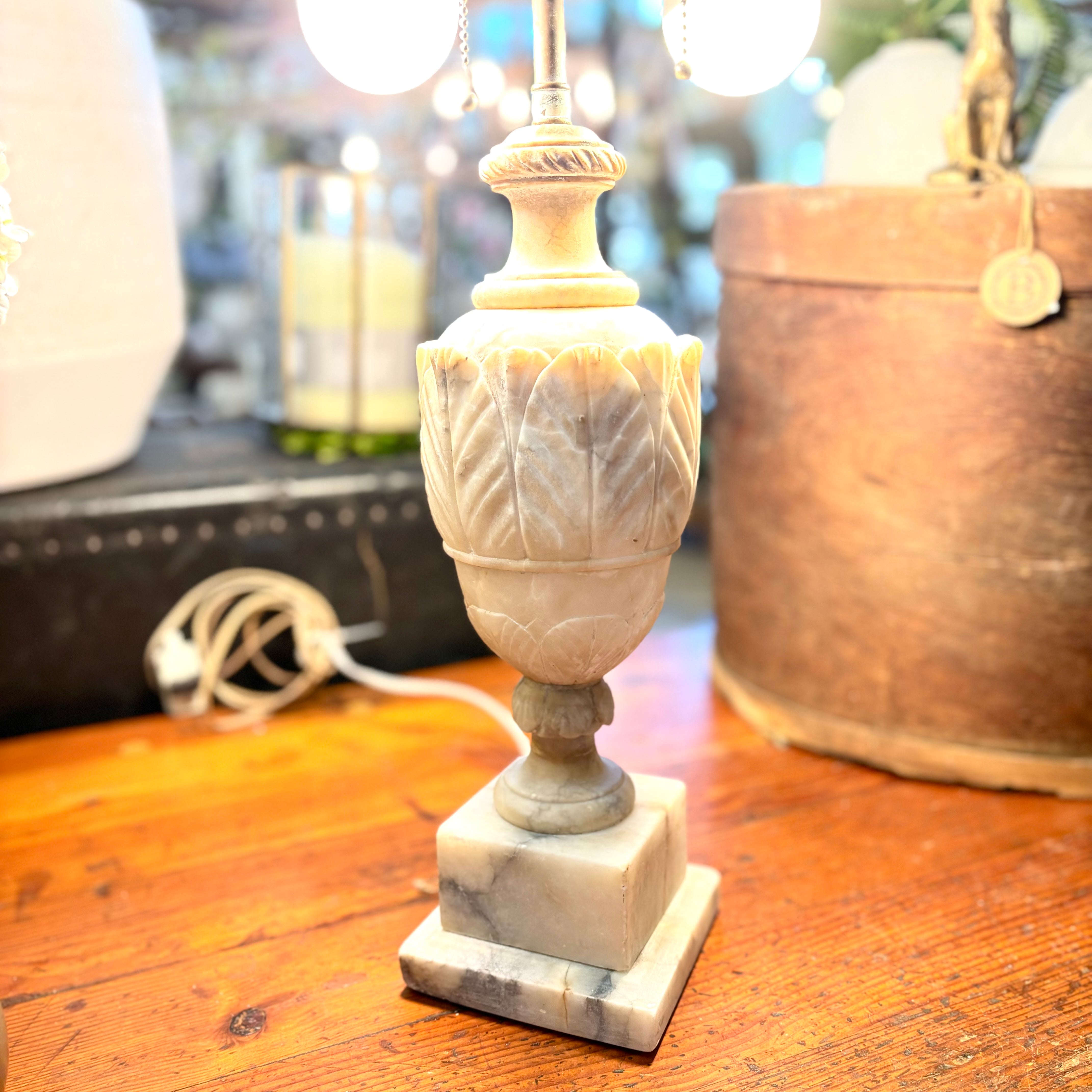 Large 1930s Alabaster Art Deco Lamp