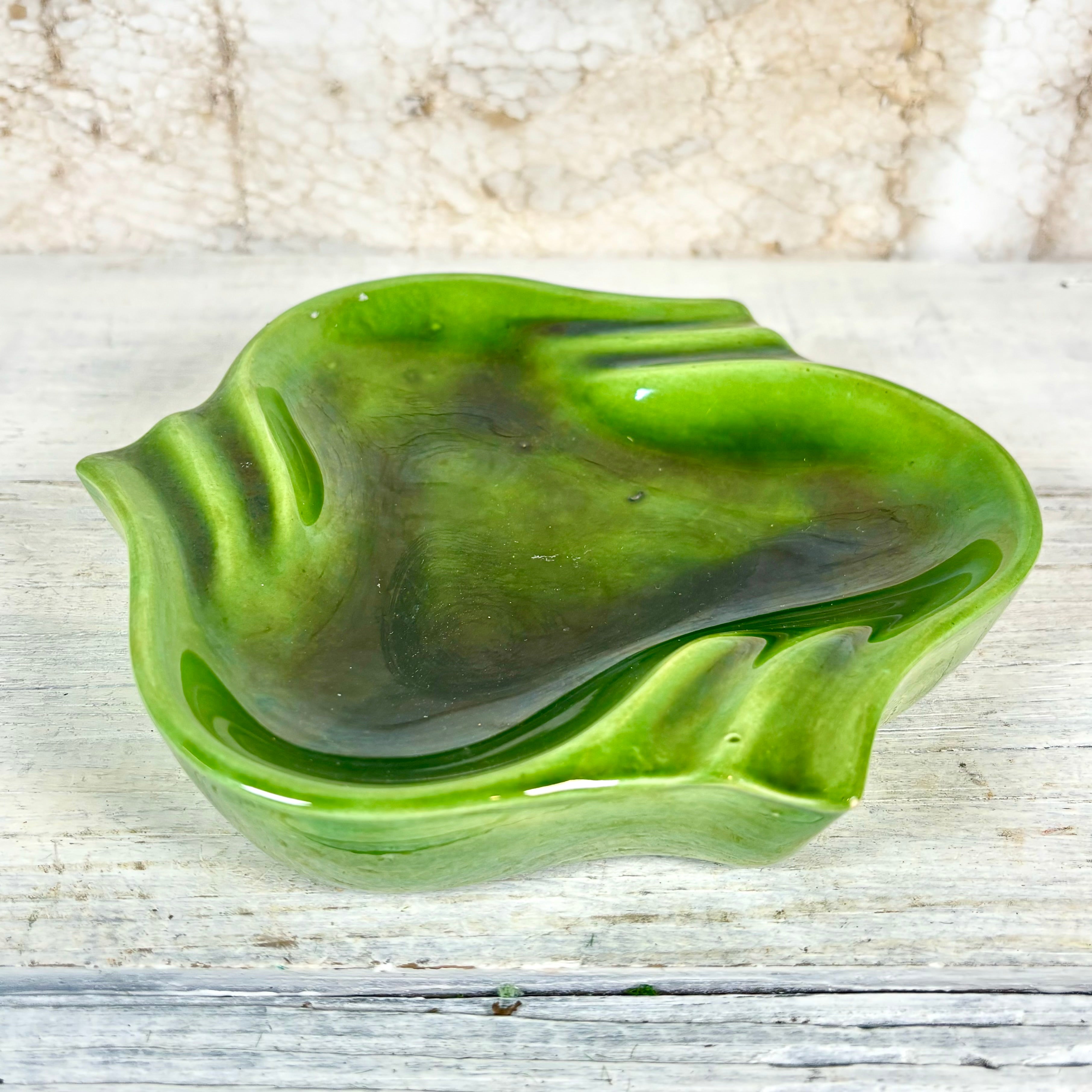 MCM Green Ceramic Trivet Dish