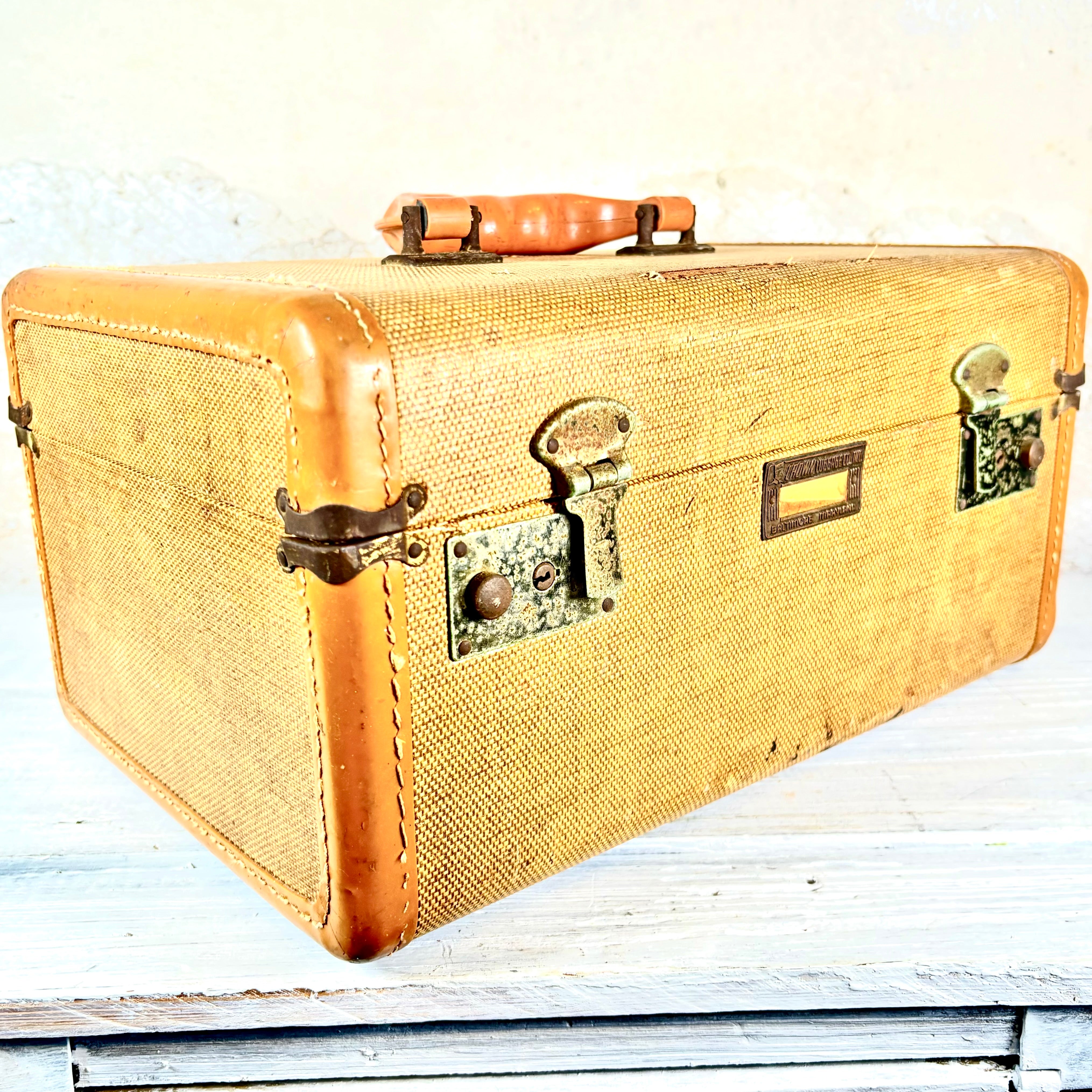 Vintage Crown Luggage Travel Case