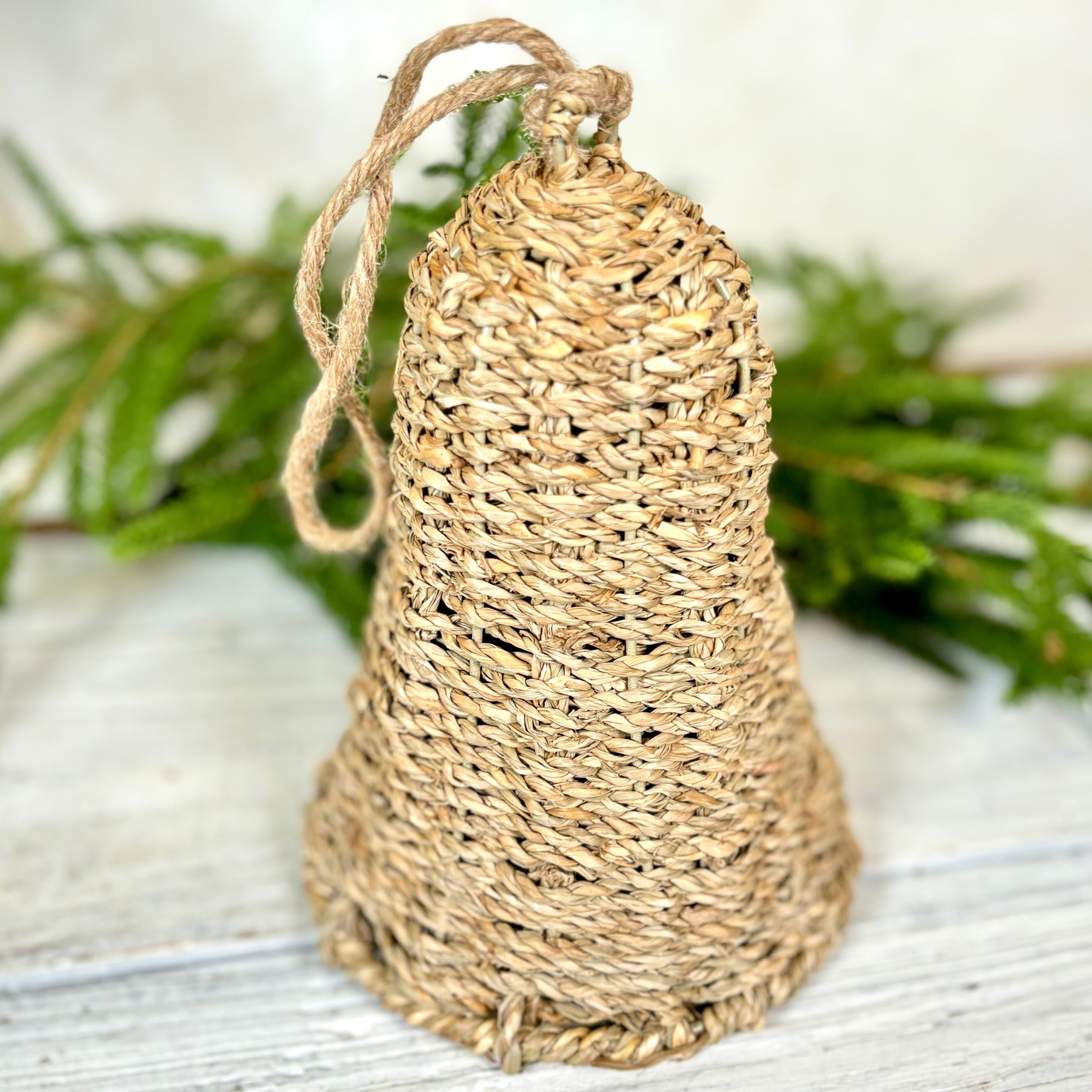 Natural Woven Bell Ornament