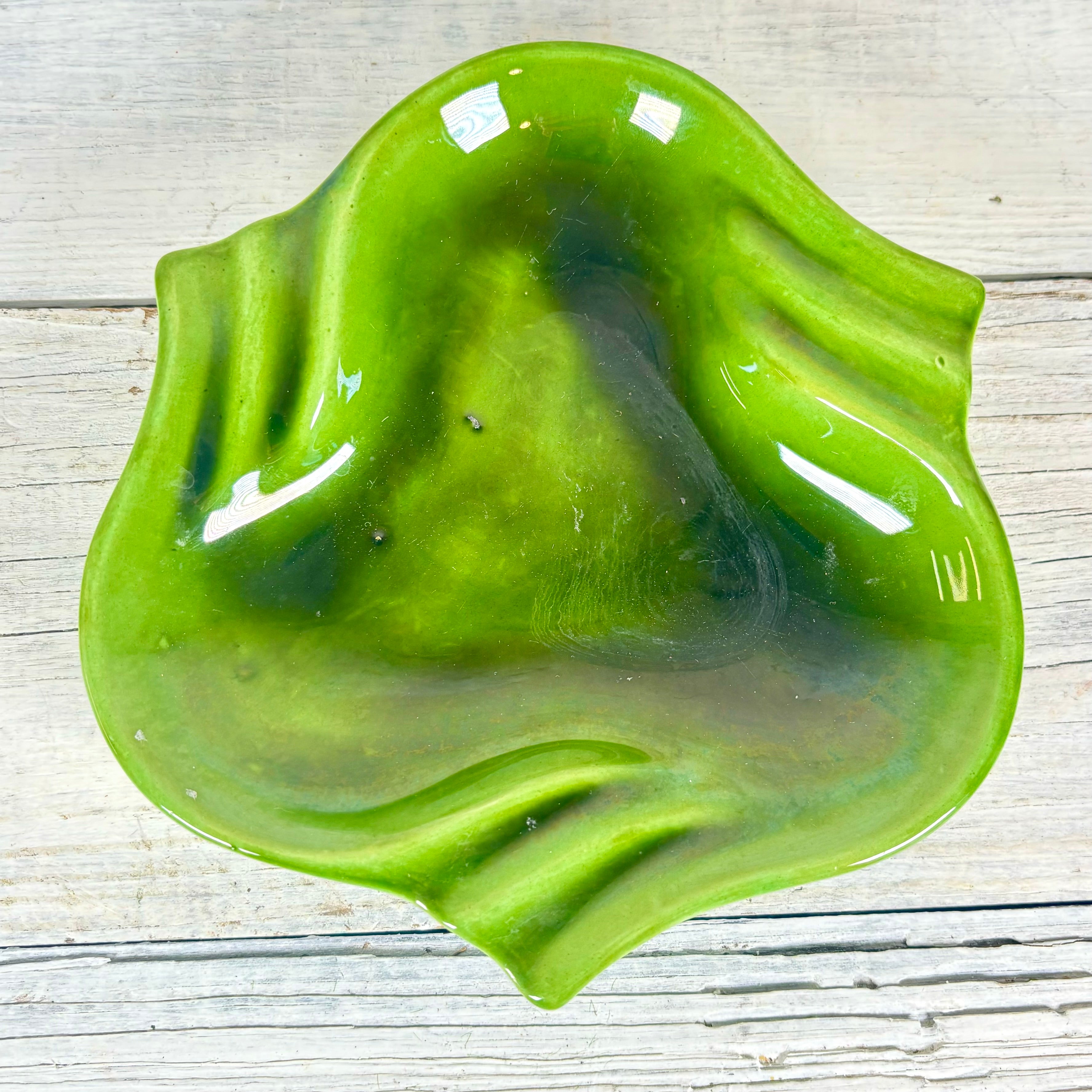 MCM Green Ceramic Trivet Dish