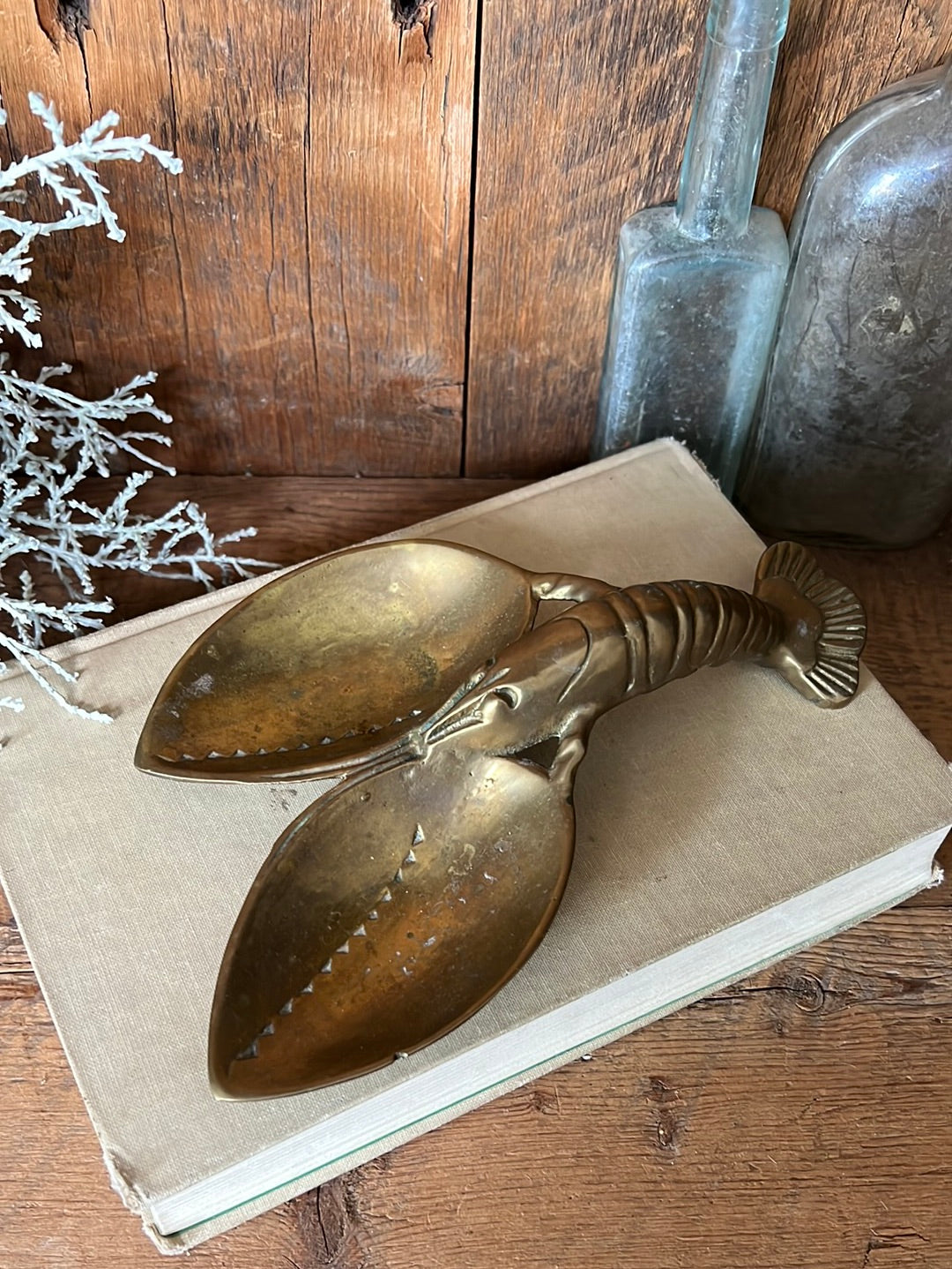 Vintage Brass Lobster Spoon Rest