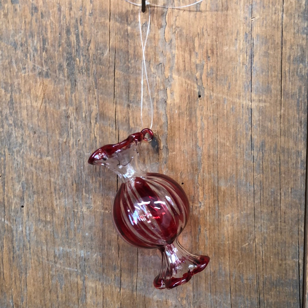 Glass Round Candy Ornament