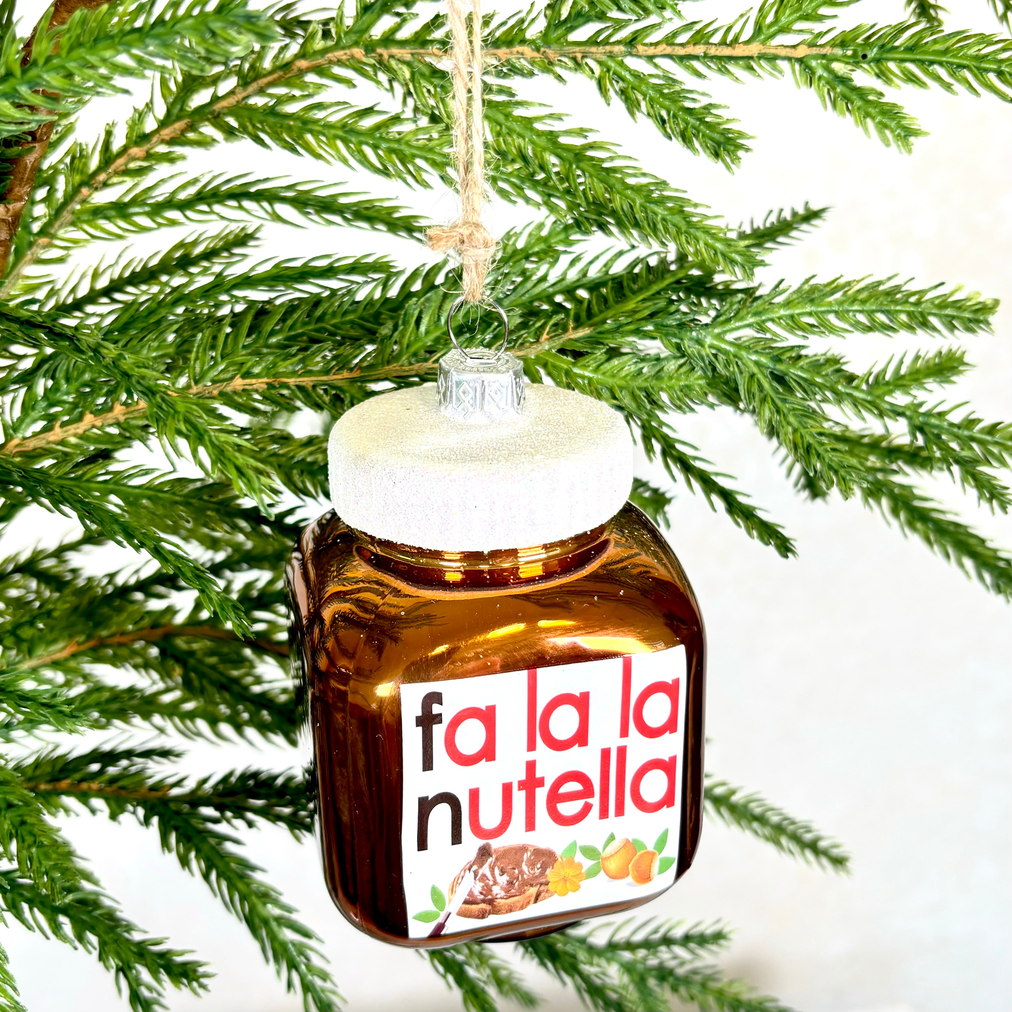 Fa La La Nutella Glass Ornament