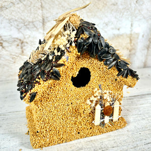 All Season Cottage Seeded Picket Fence Birdhouse