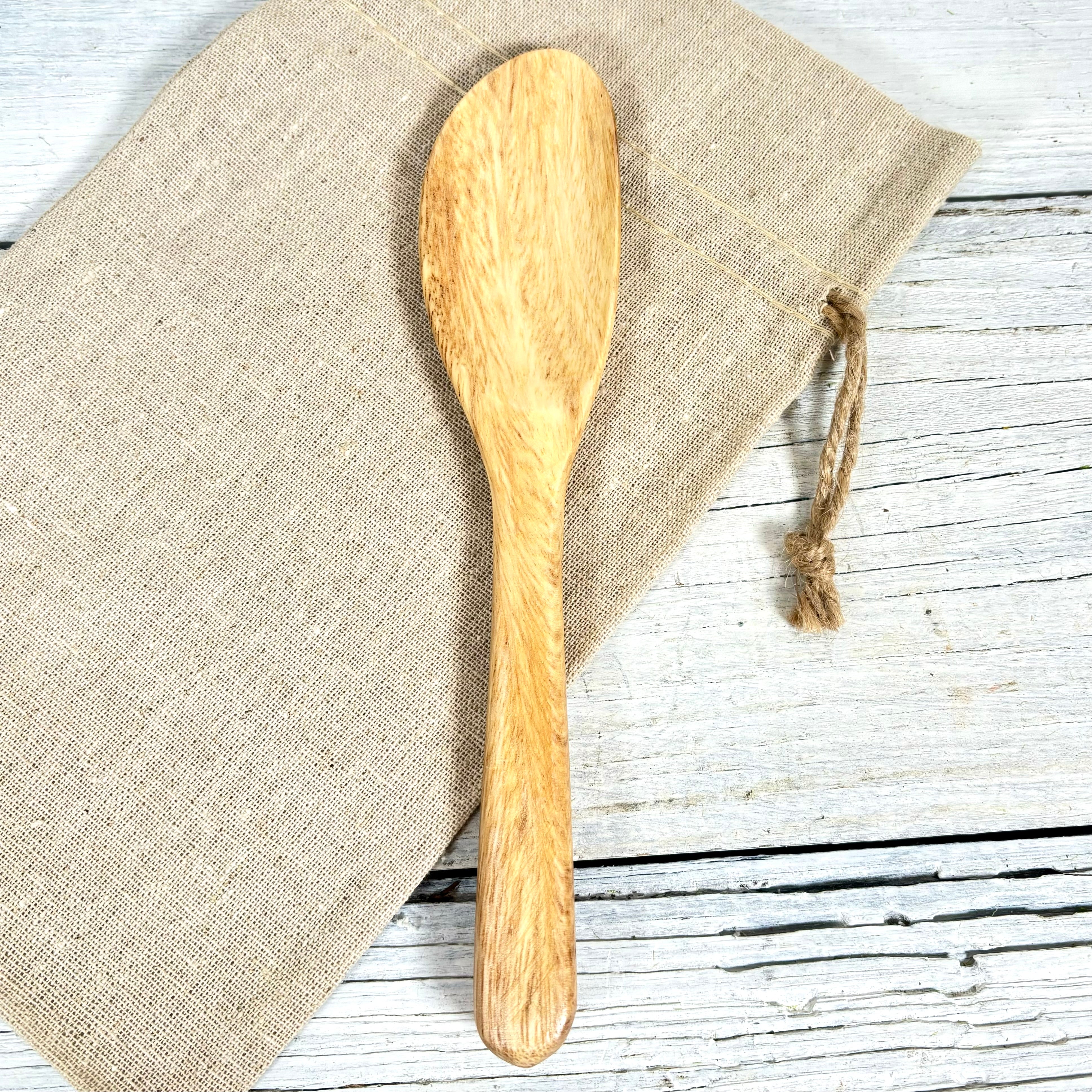 Marble Spoon Rest with Hand-Carved Acacia Wood Spoon