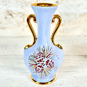 Vintage Hand Painted Lustreware Lavender Vase