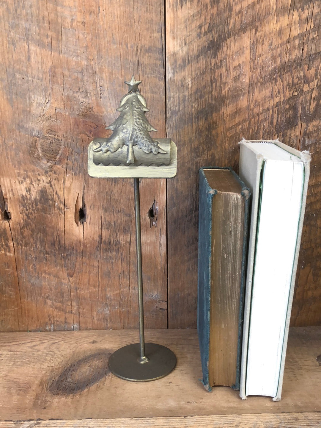 Small Metal Christmas Tree Card Clip on Stand