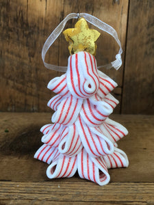 Candy Ribbon Tree Topped with Gold Star