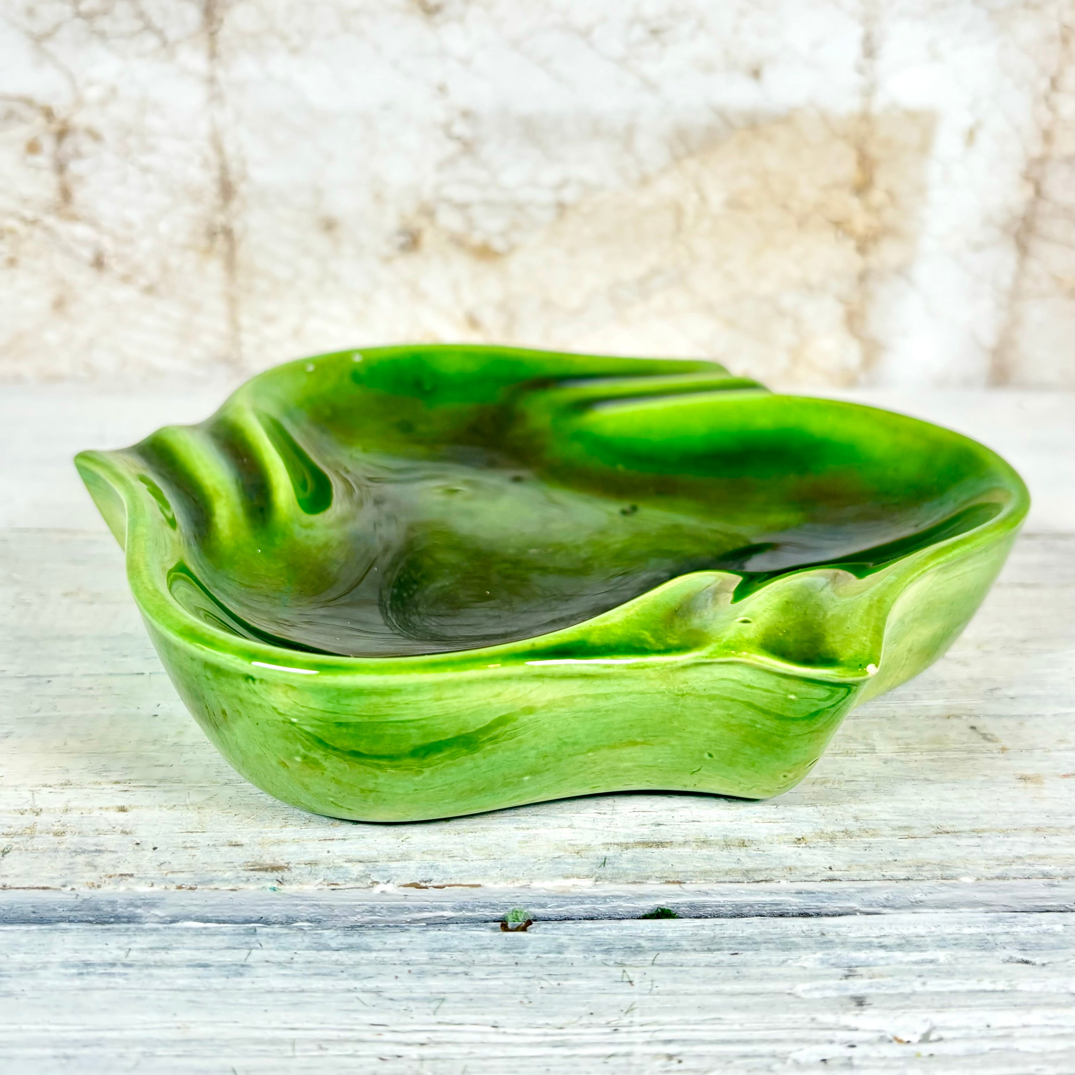 MCM Green Ceramic Trivet Dish