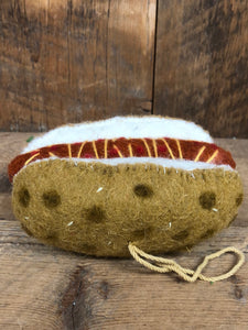 Felt Wool Handmade Hot Dog Ornament