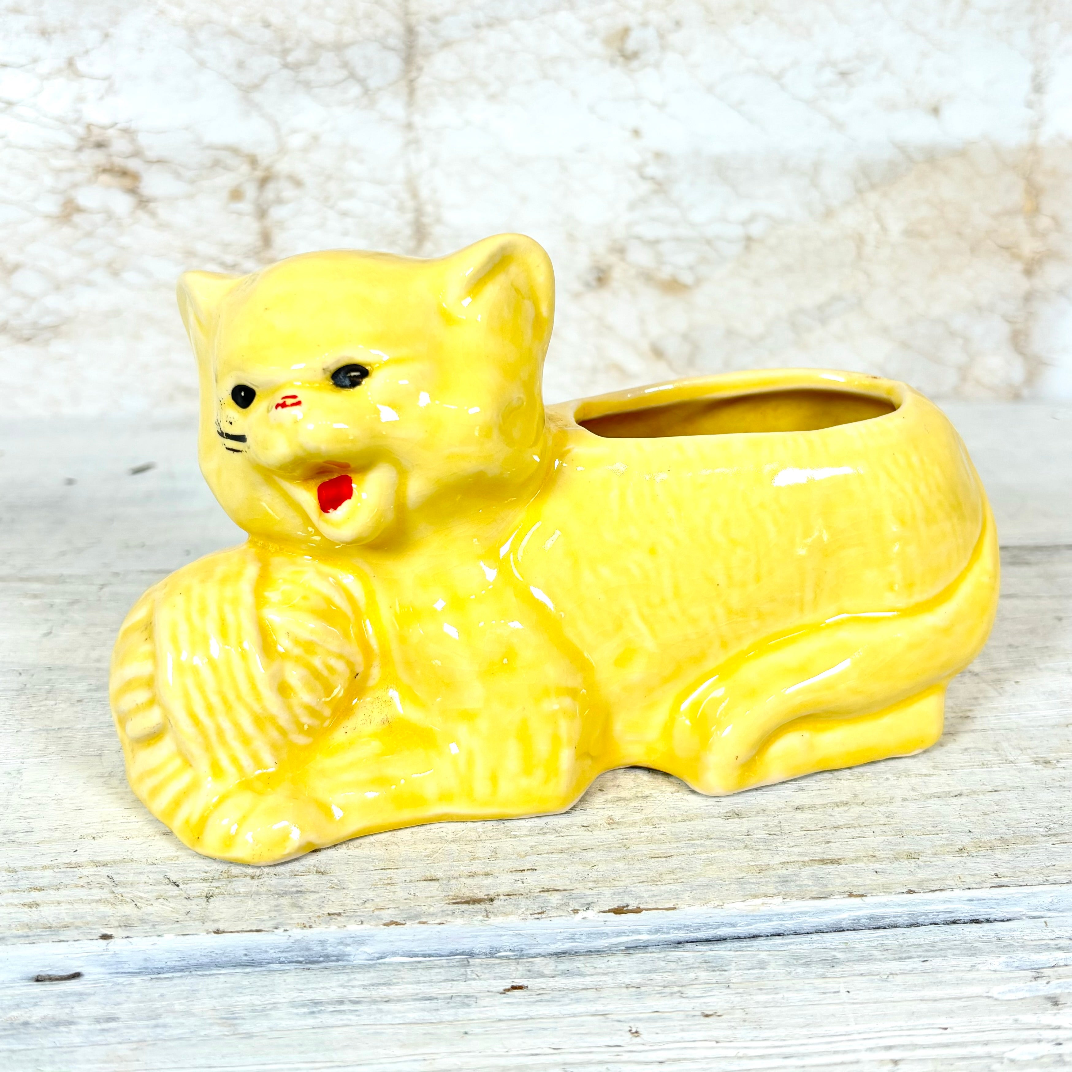 Mid Century Modern Cat Planter