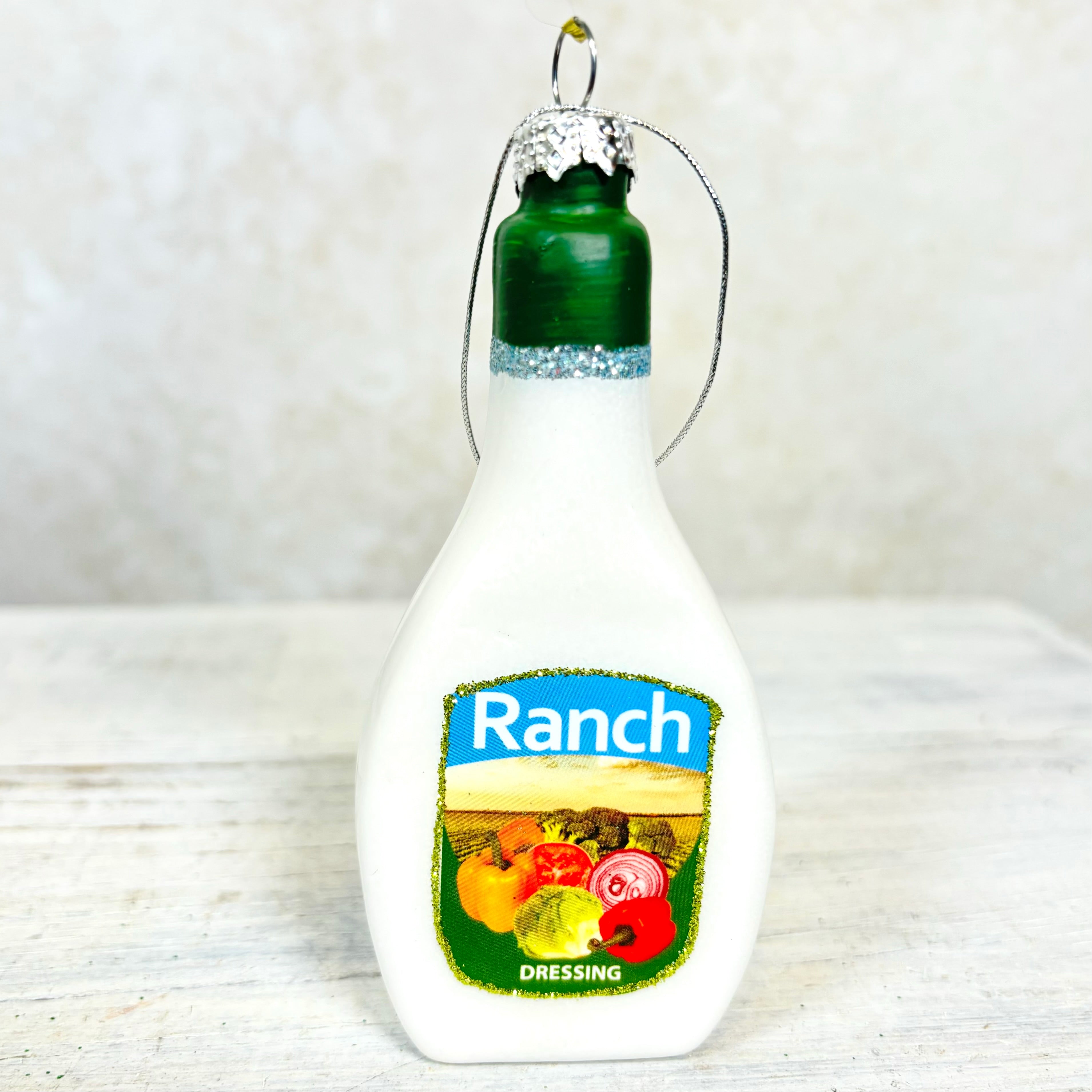 Ranch Salad Dressing Glass Ornament