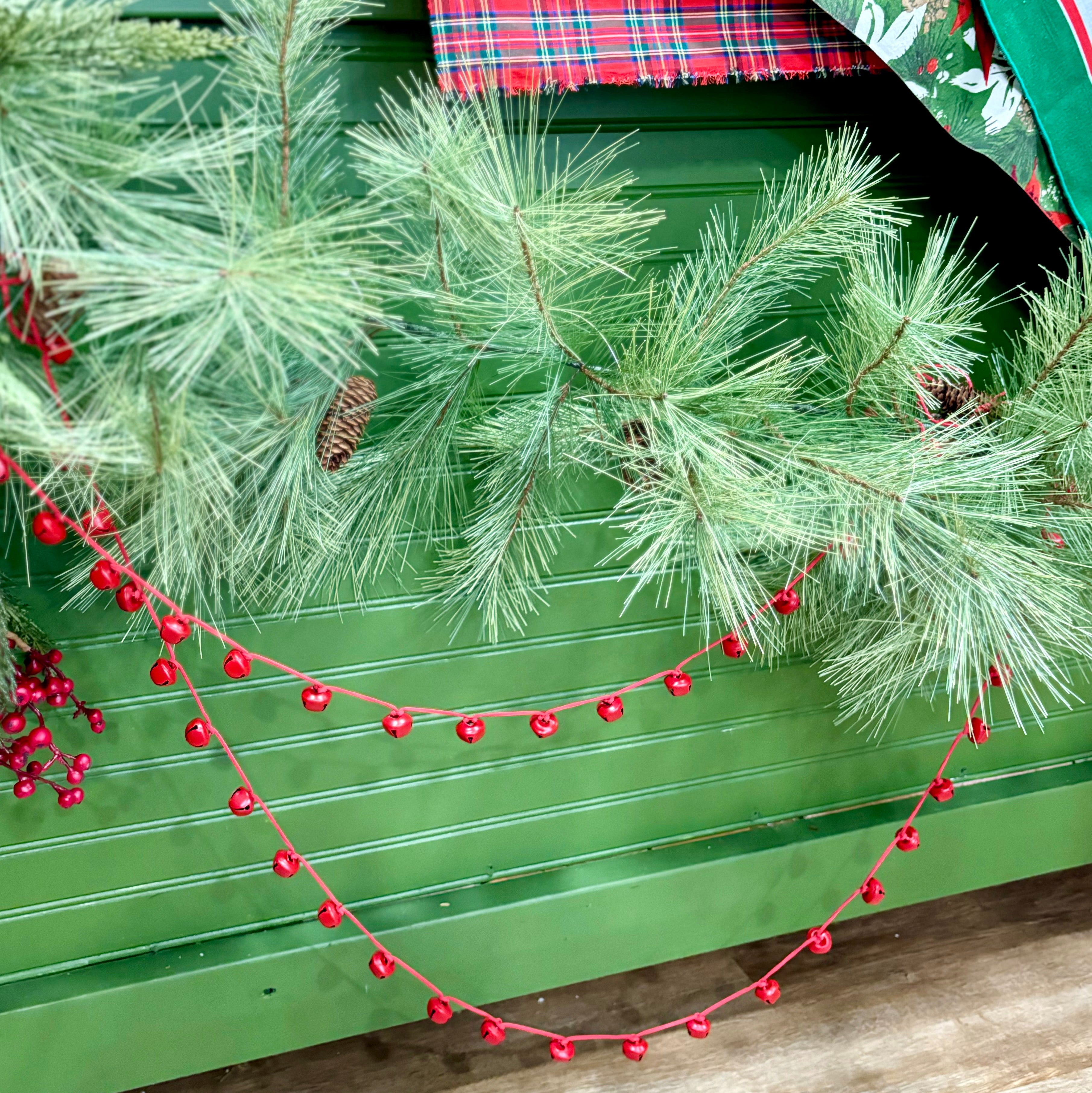 Jing-A-Ling Red Bell Garland 5 ft.