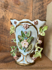 Antique 1890's Parisian Porcelain Spill Vase