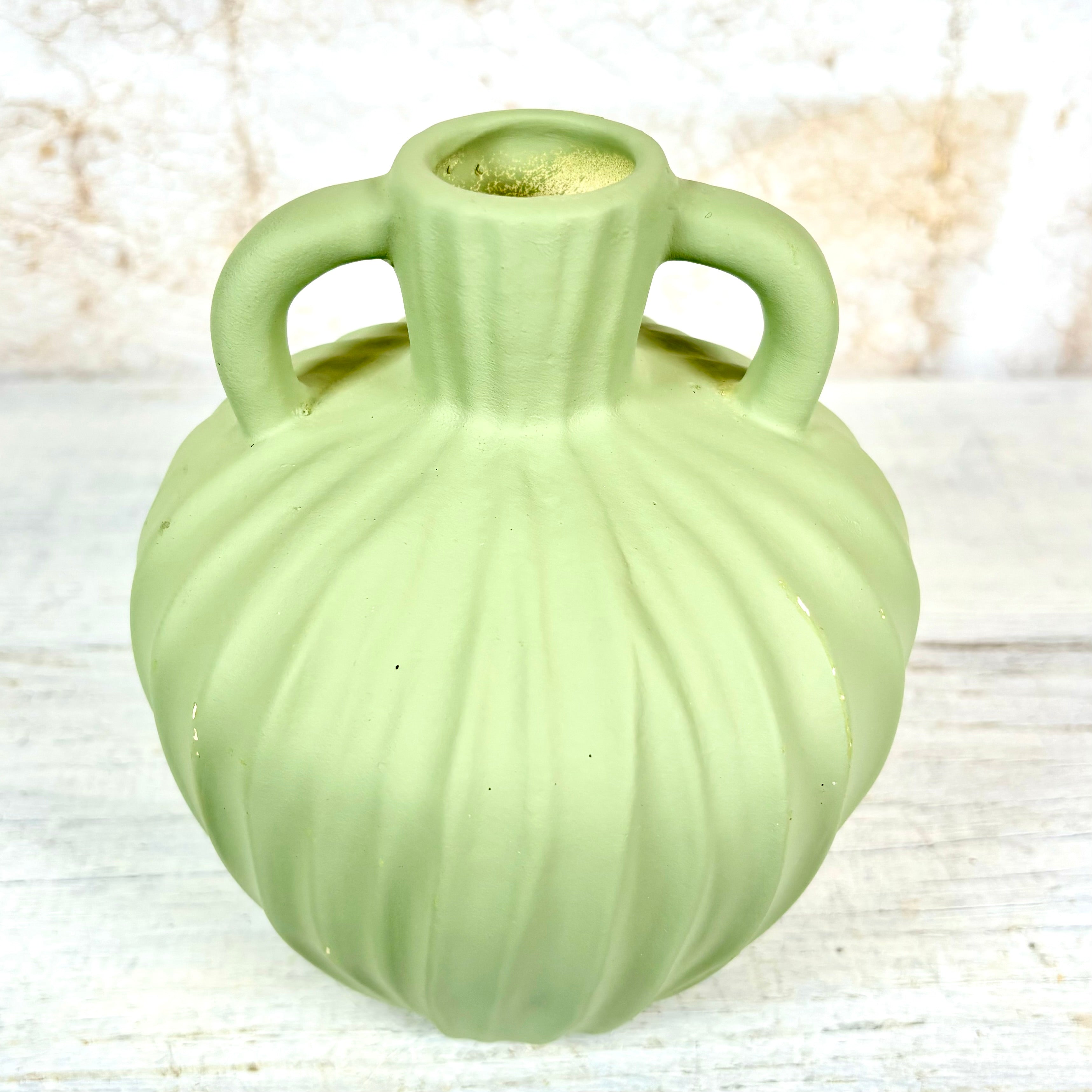 Thayer Green Budvase with Handles