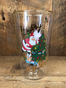 Santa Glass Drink Glasses Set of Four