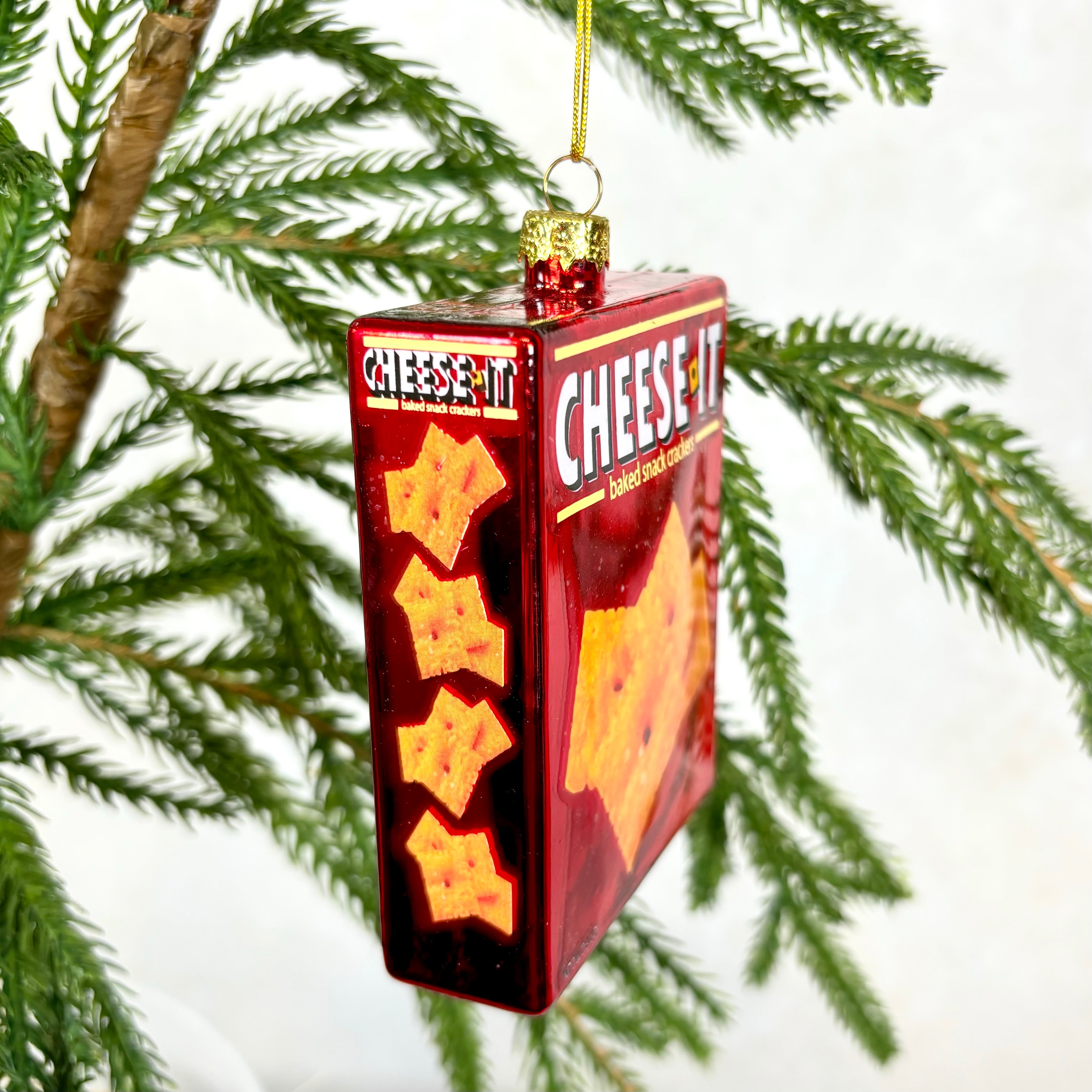 Box of Cheese It Glass Ornament