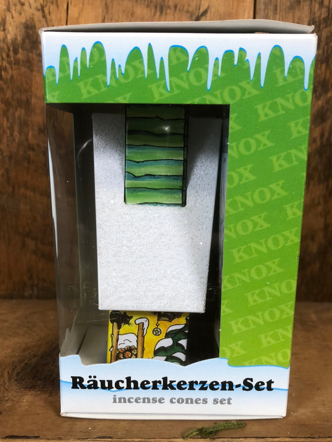 Yellow Smoker House with Incense Cone Set