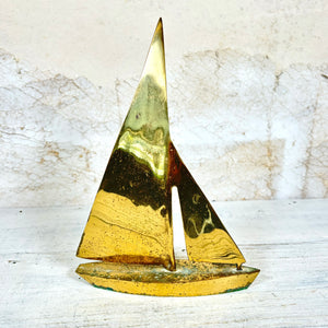 Vintage Brass Sailboat