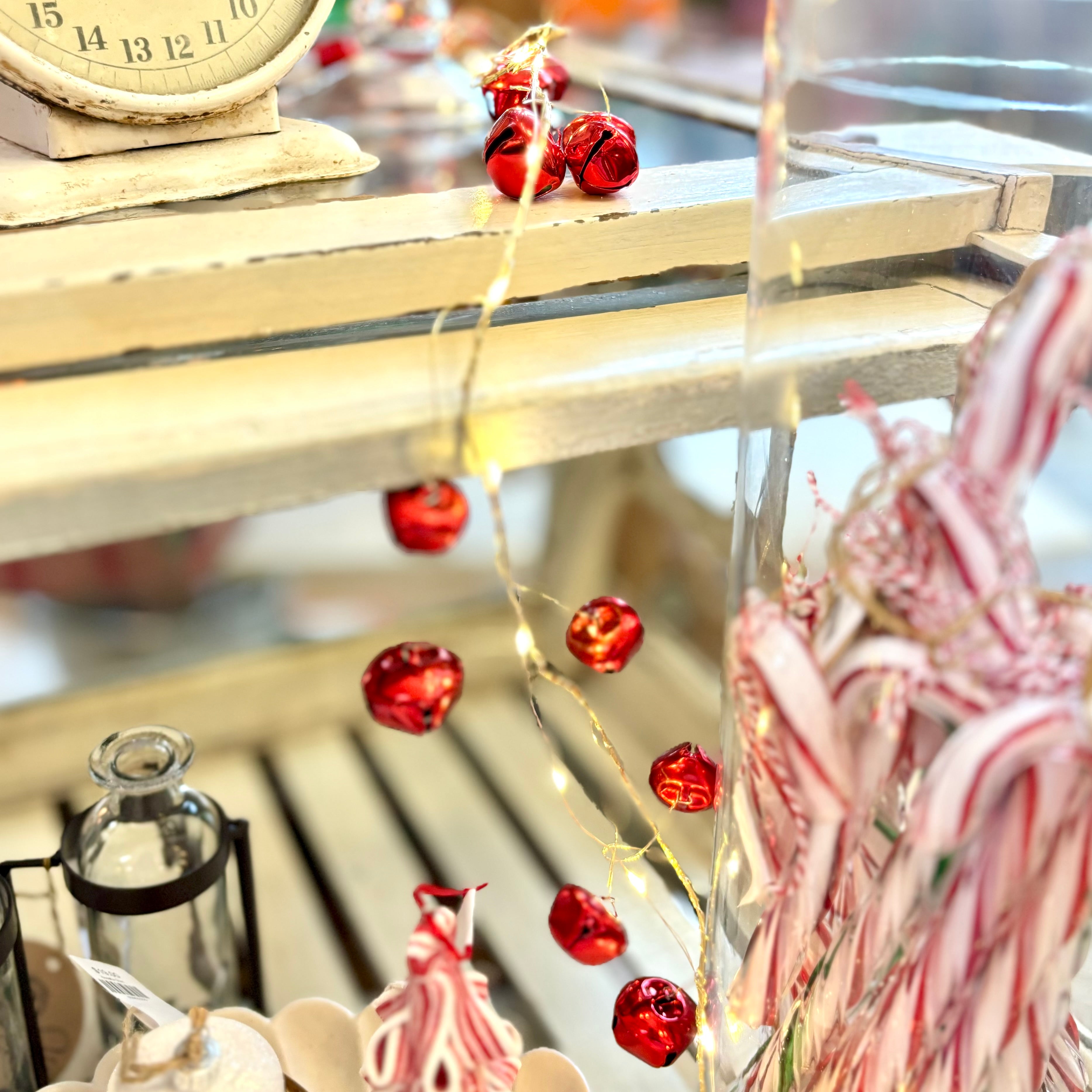 LED Sleigh Red Jingle Bell Garland