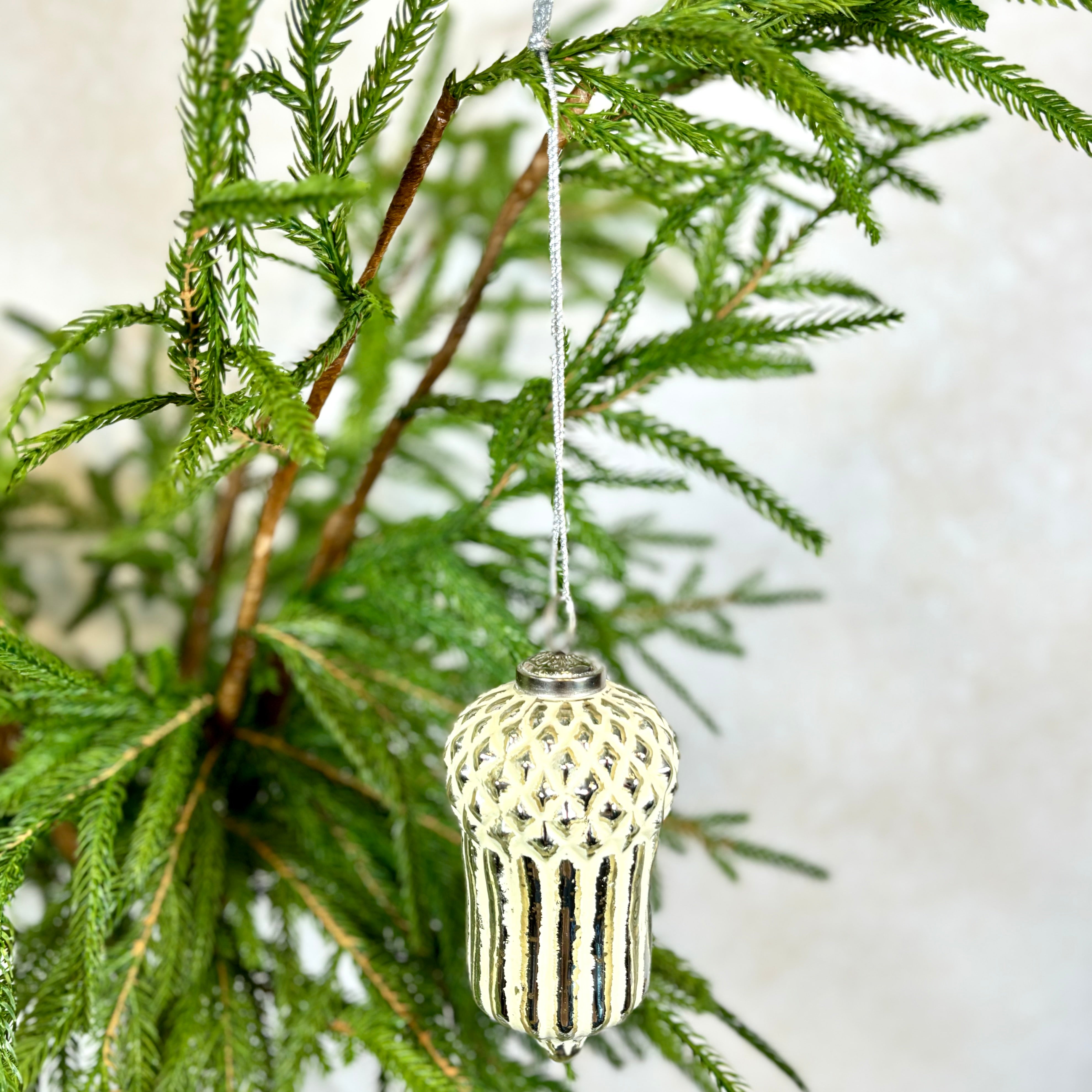 Glass Pinecone Ornament