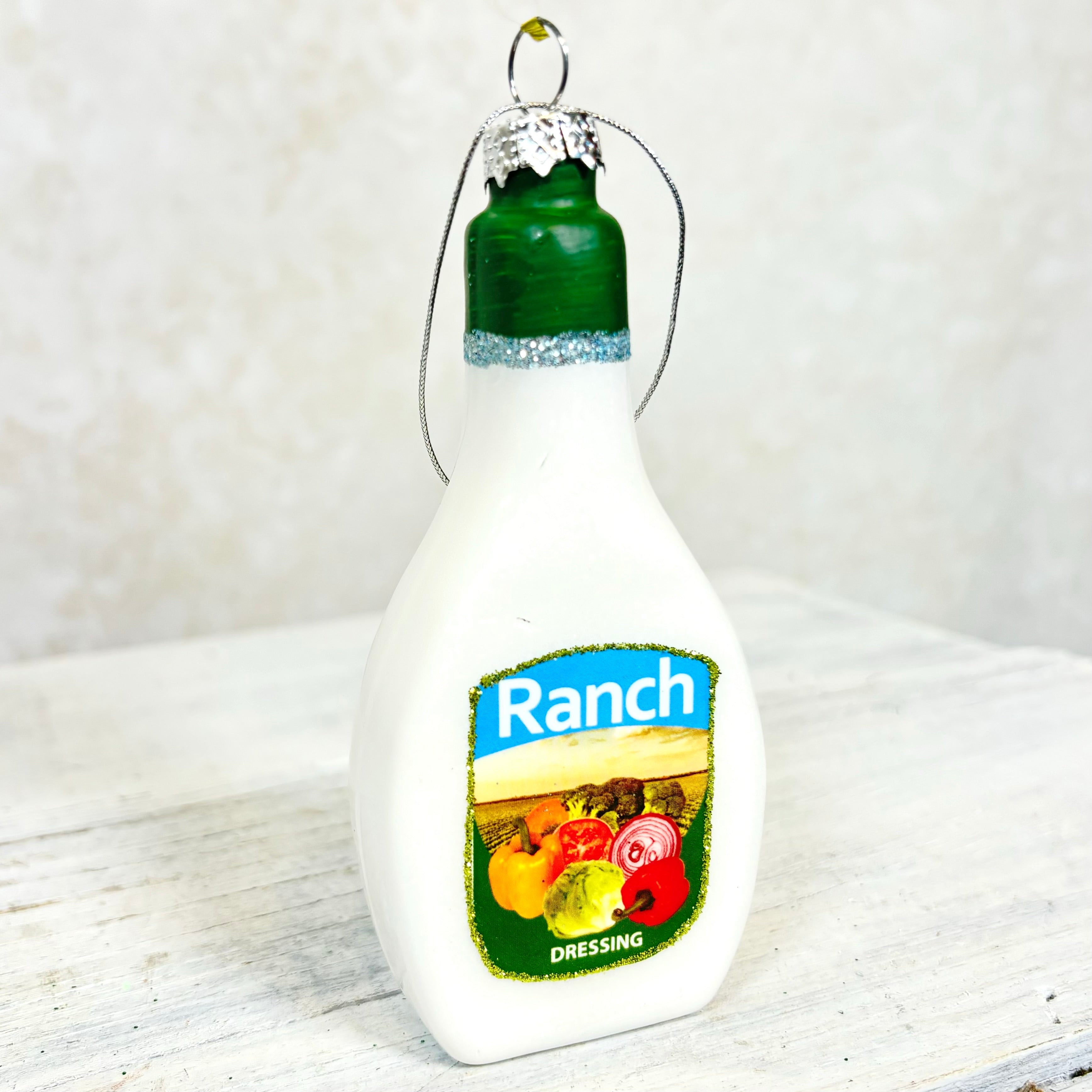 Ranch Salad Dressing Glass Ornament