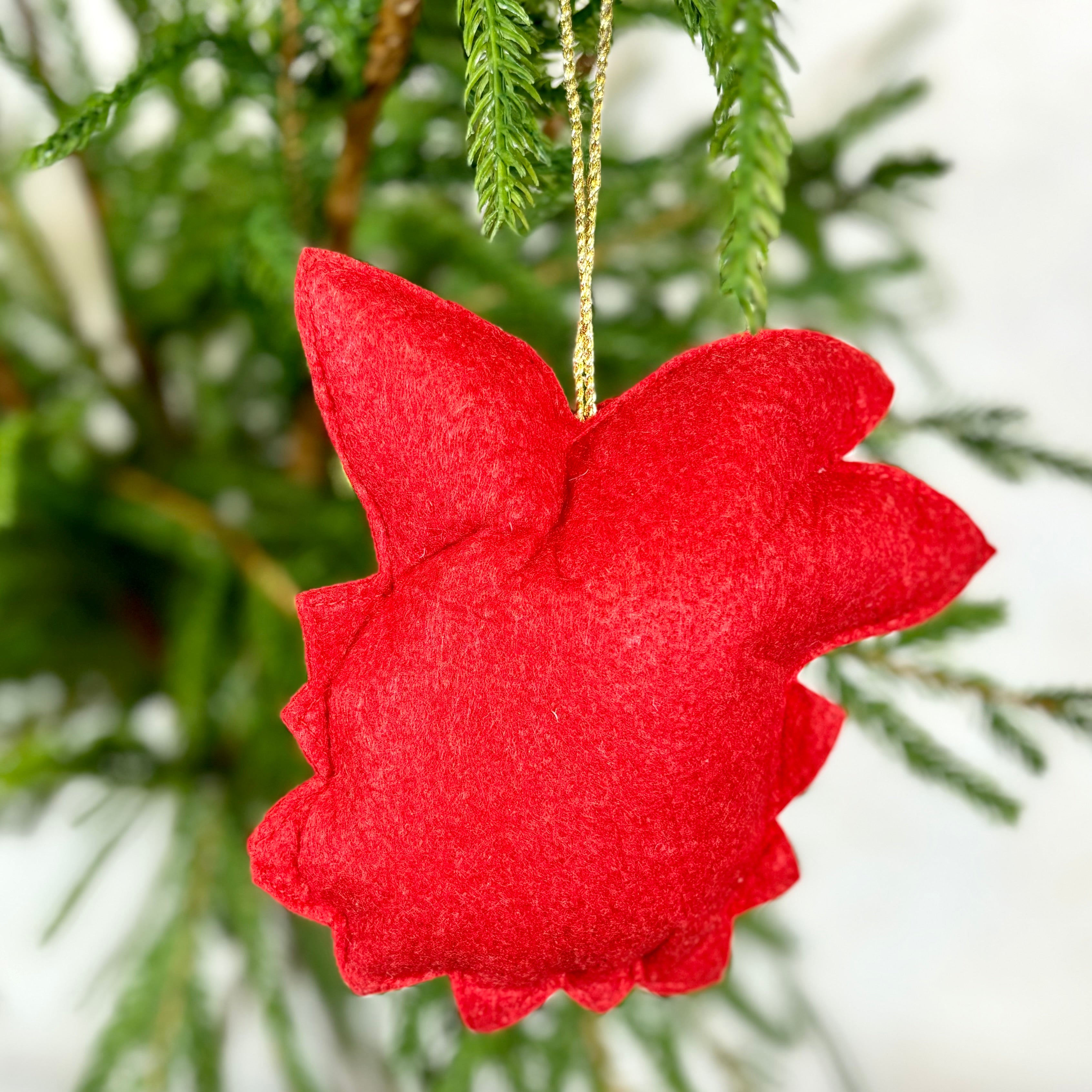 Sequin with Bead Poinsettia Ornament