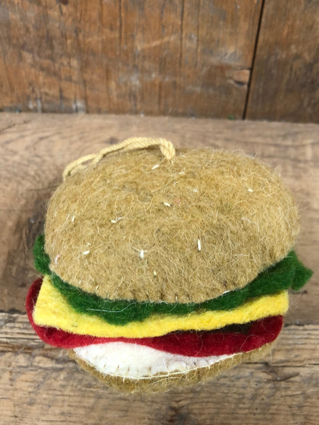 Felt Wool Handmade Cheeseburger Ornament