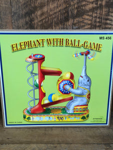 Windup Tin Elephant with Ball Game