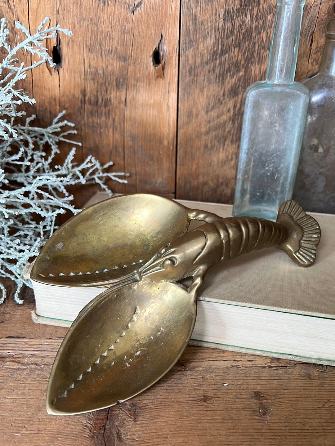 Vintage Brass Lobster Spoon Rest