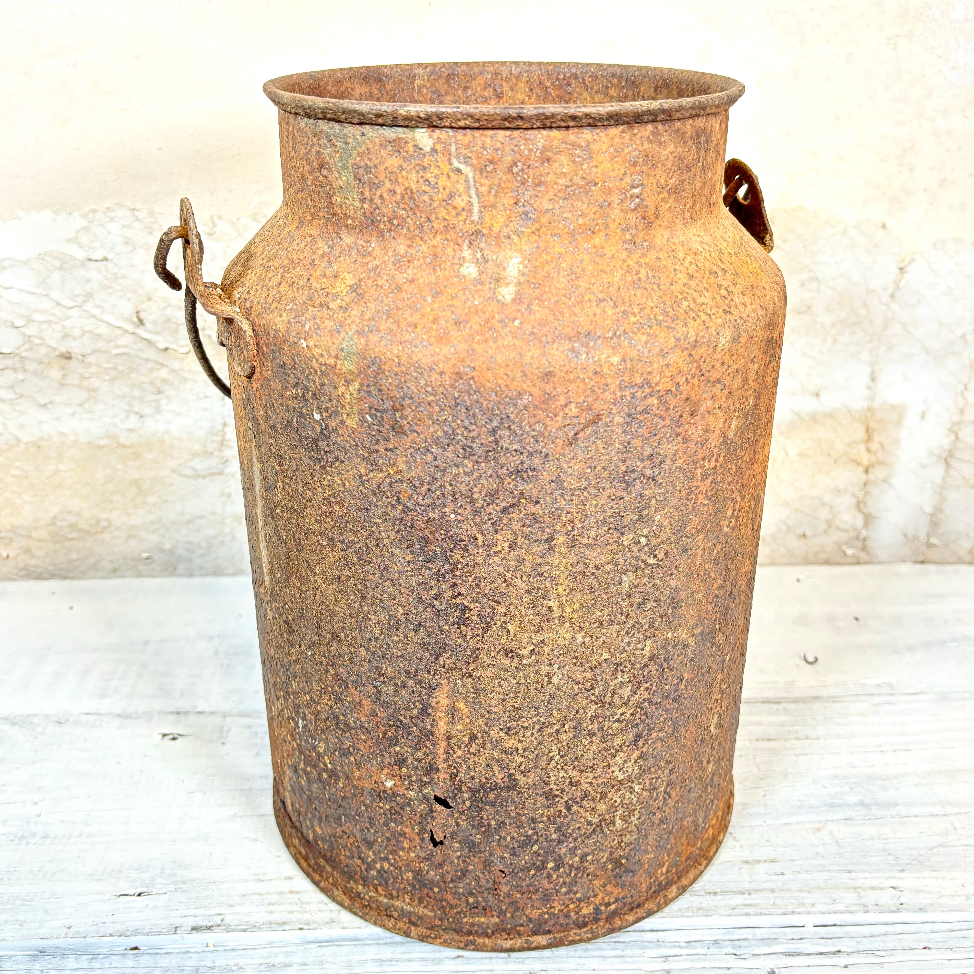 Vintage Metal Small Milk Can with Handles