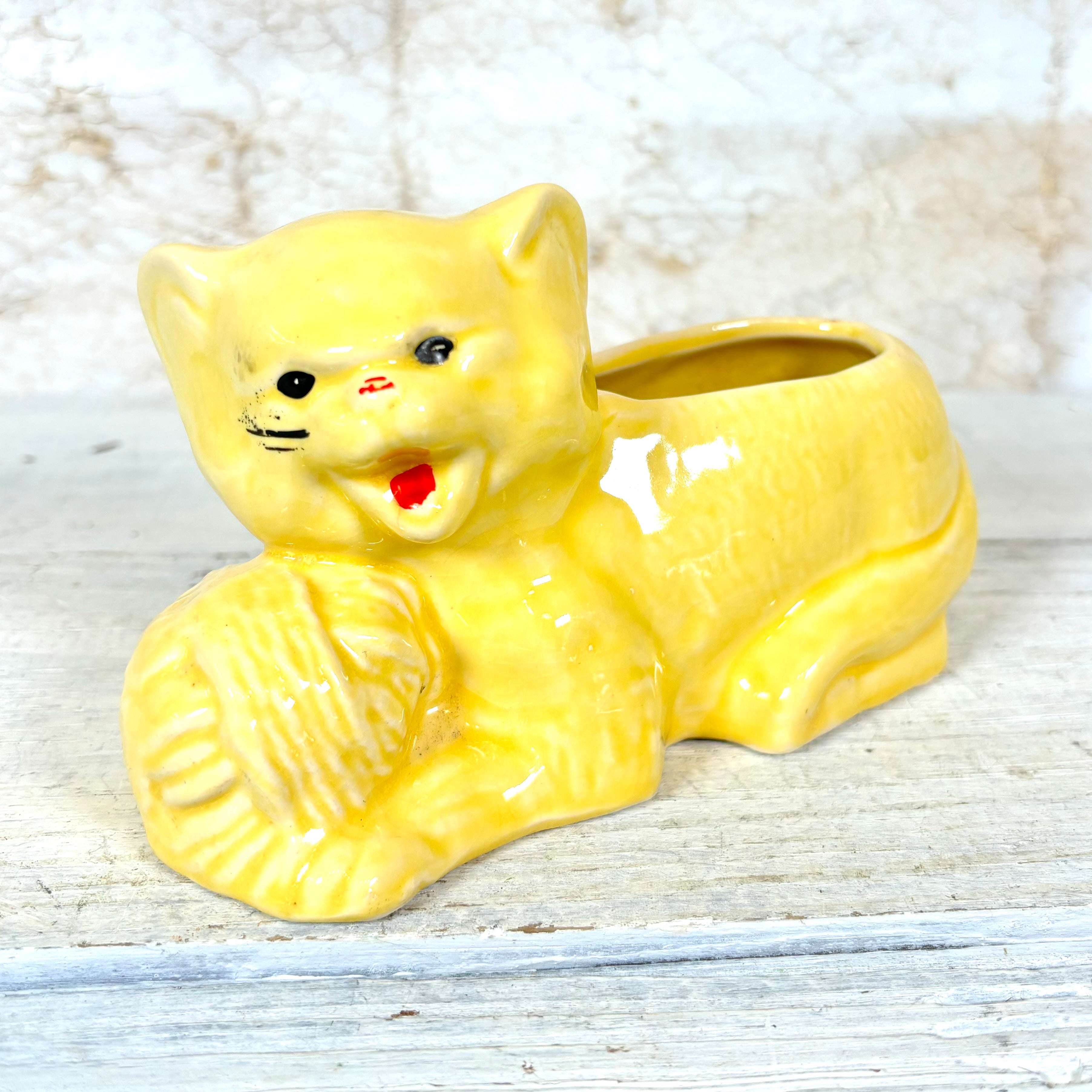 Mid Century Modern Cat Planter