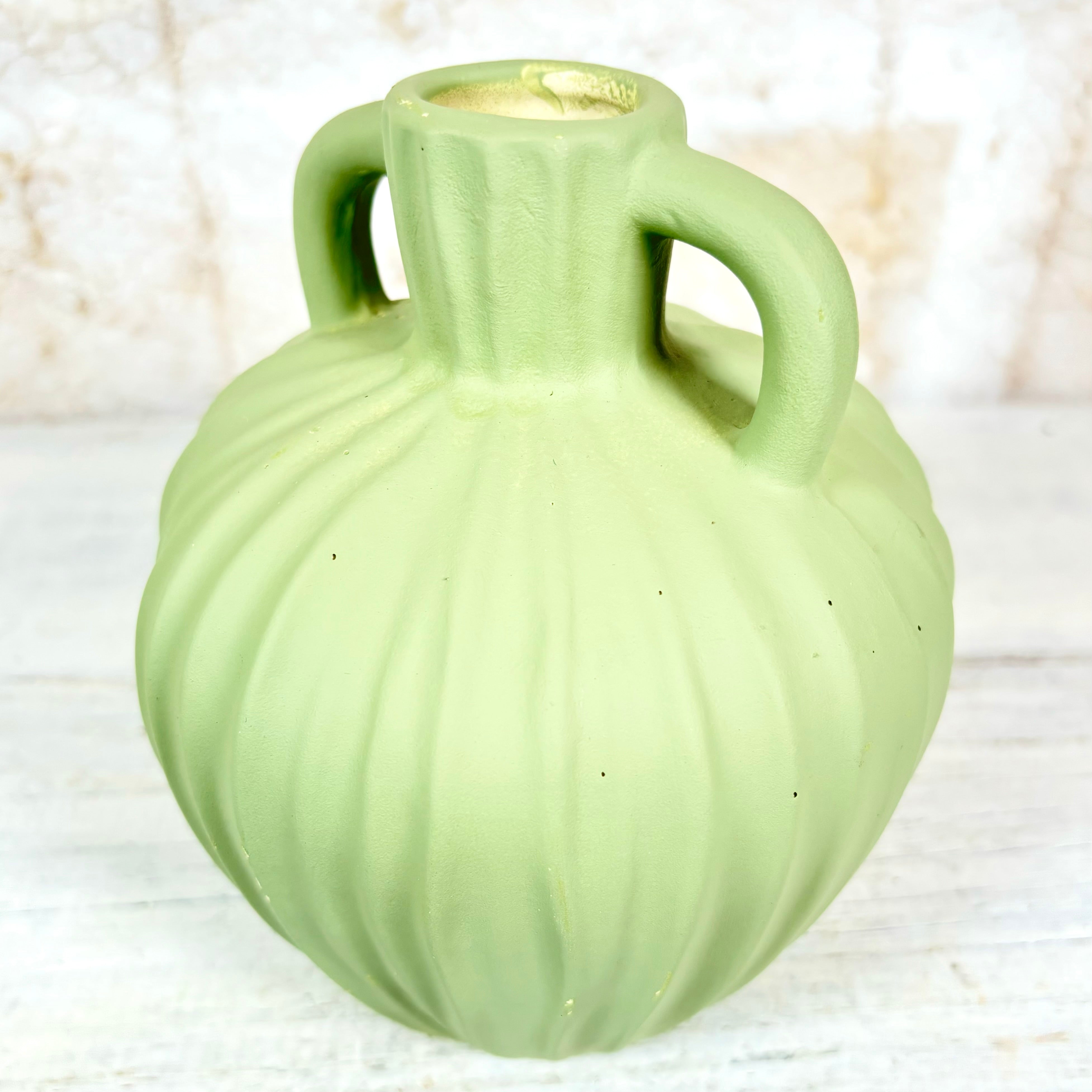 Thayer Green Budvase with Handles