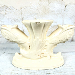 MCM Three-Hole Cream Flower Vase