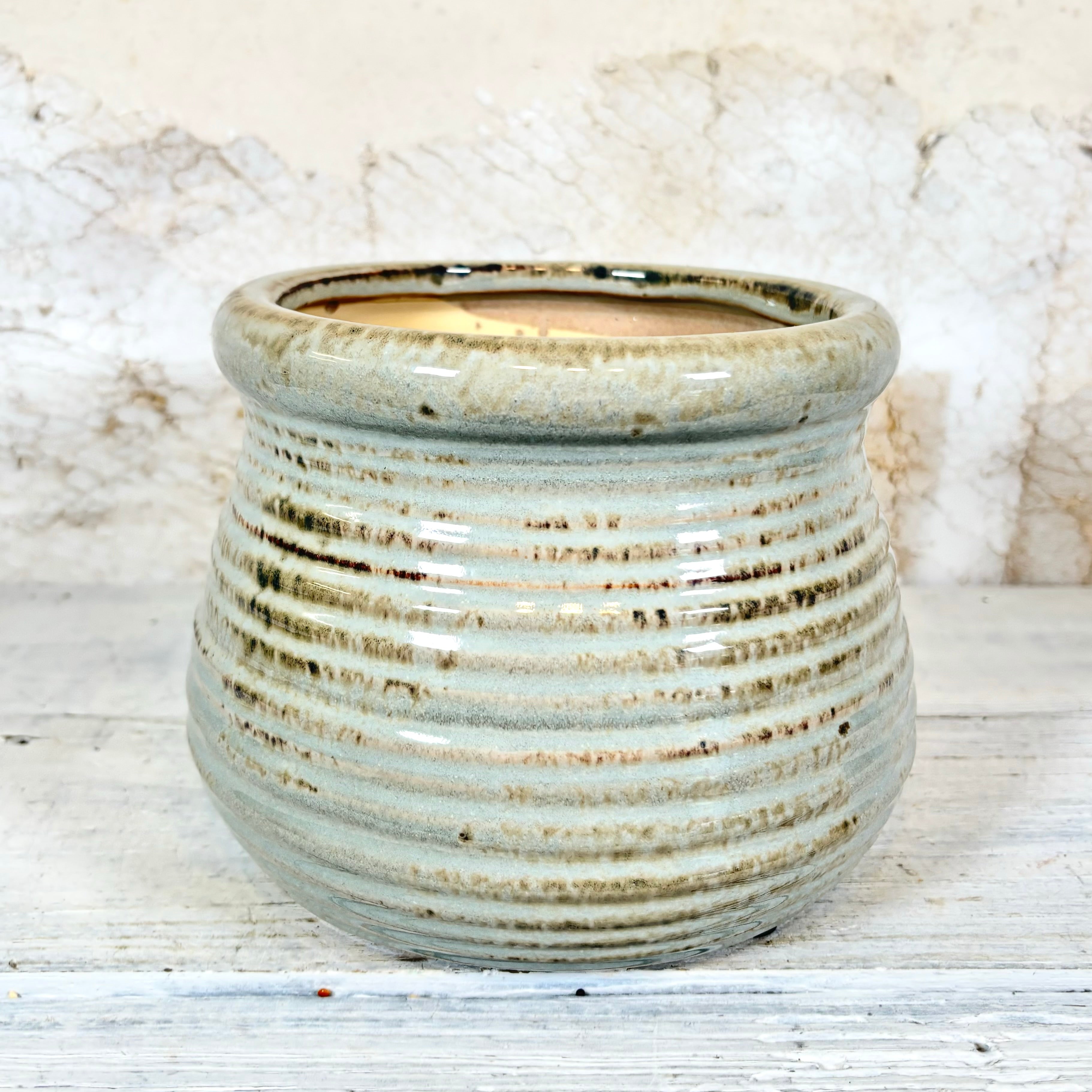 Ribbed Terracotta Pot