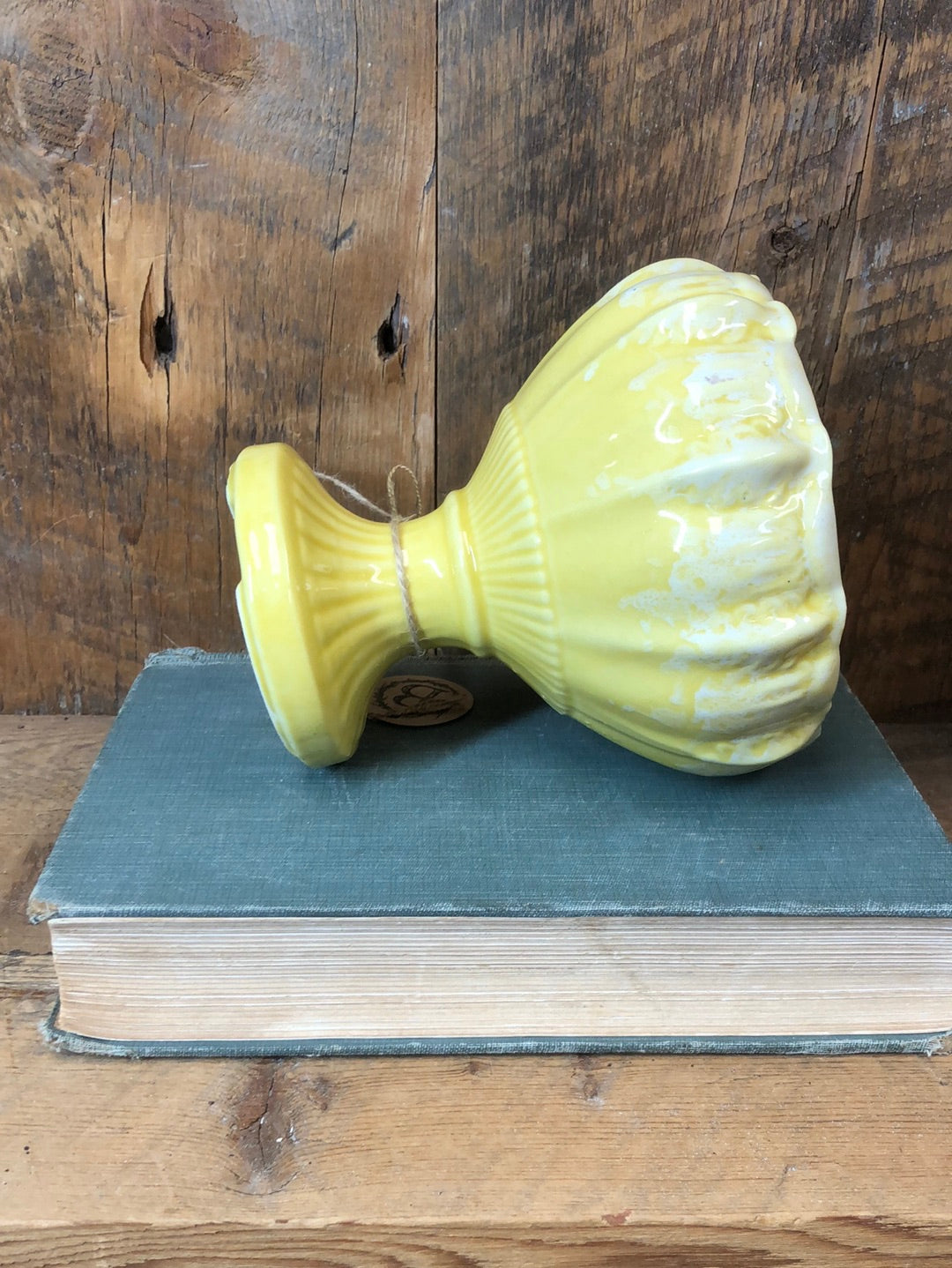 Vintage Yellow Ceramic Planter