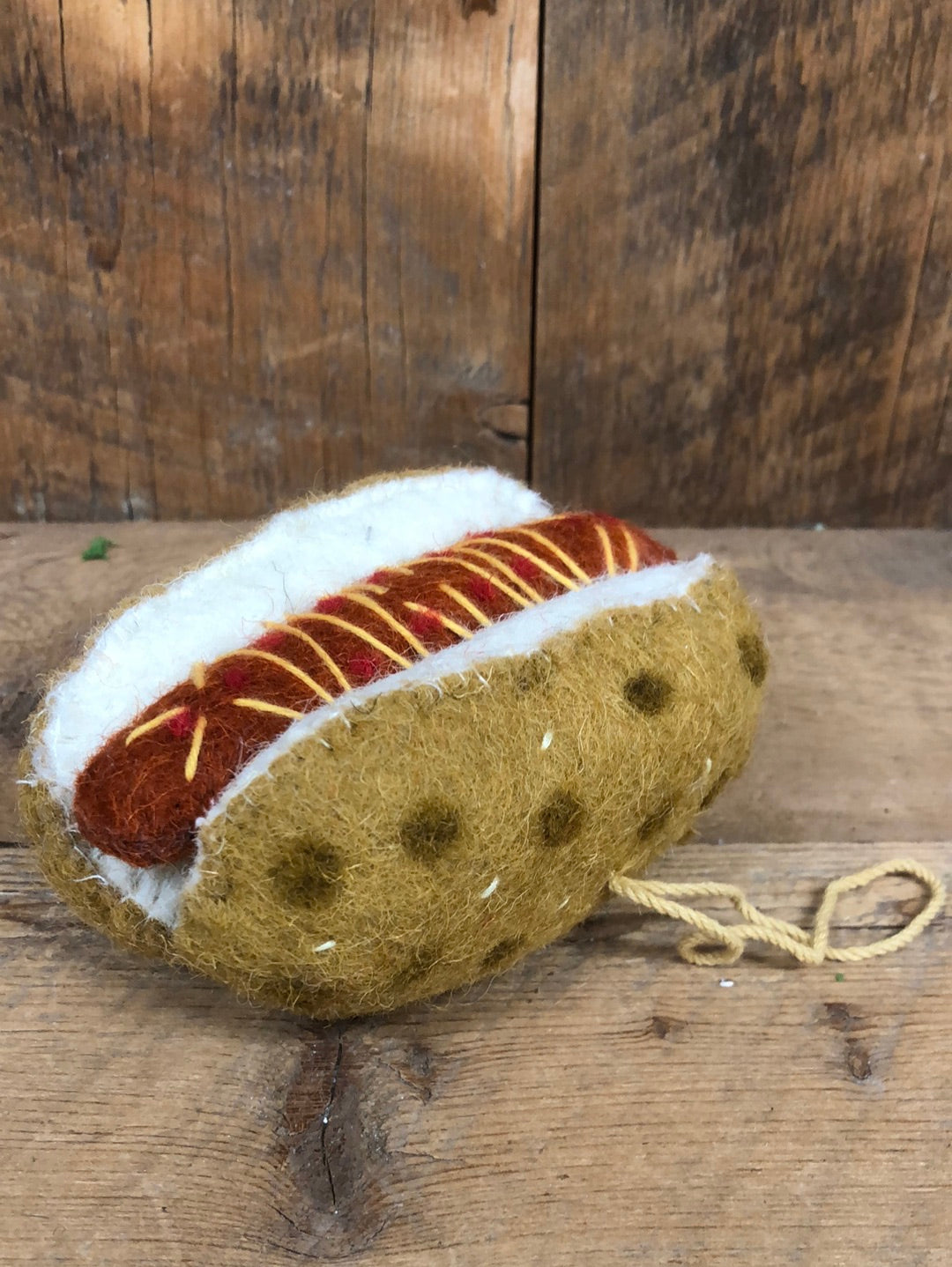 Felt Wool Handmade Hot Dog Ornament