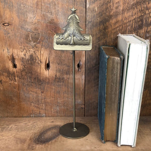 Small Metal Christmas Tree Card Clip on Stand